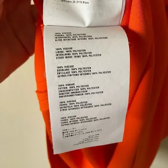 Rare! Miu Miu Mini Orange Dress Size 0